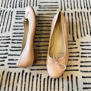 Burberry Dusty Pink Leather Flat Ballerinas Size 6.5
